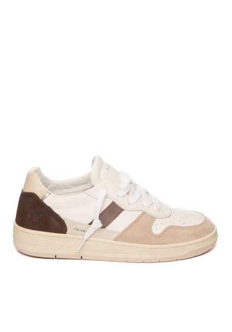 Sneaker court bianco/rosa D.A.T.E. | COURT 2.0 D VINTAGECALF-WHT/PNK